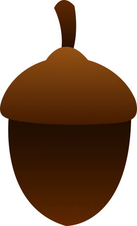 Rustic Brown Acorn Clipart - Nature's Woodland Seed Illustration Design