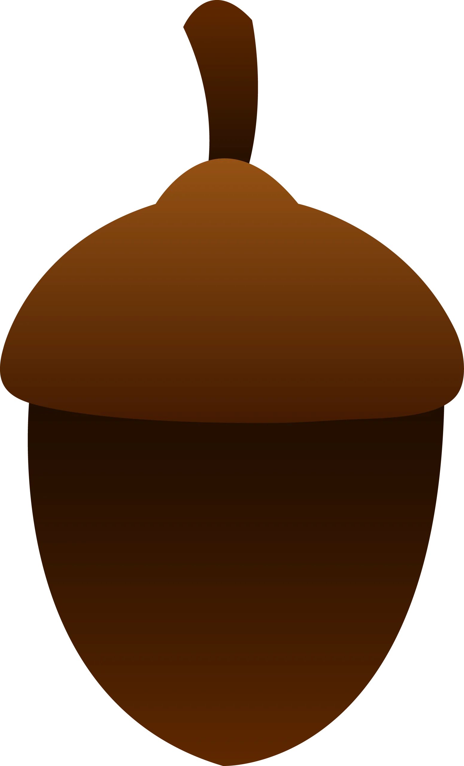Rustic Brown Acorn Clipart - Nature's Woodland Seed Illustration Design