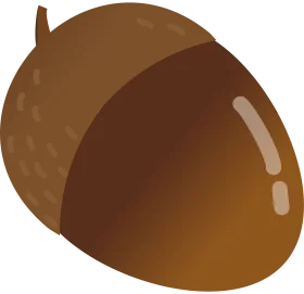 Rustic Woodland Acorn Clipart - Nature's Seed in Warm Brown Tones