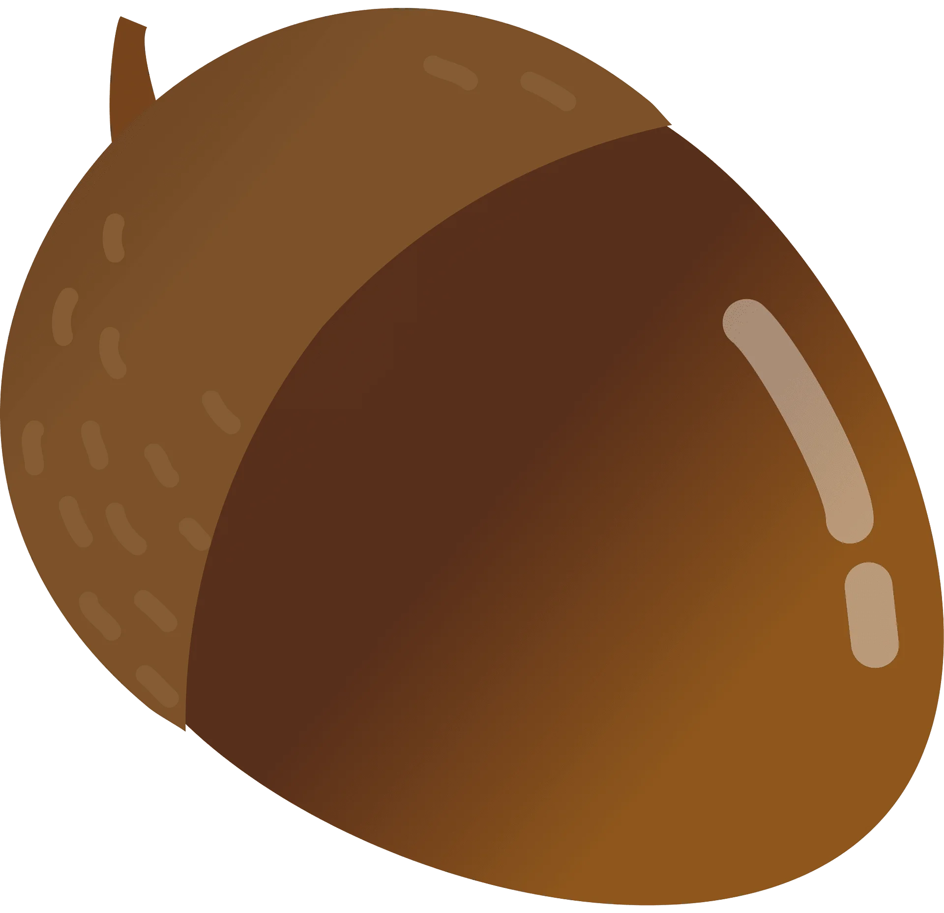 Rustic Woodland Acorn Clipart - Nature's Seed in Warm Brown Tones