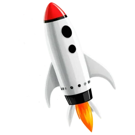 Sleek and Stylish 3D Rocket Clipart: Soaring into Imagination with Precision Design