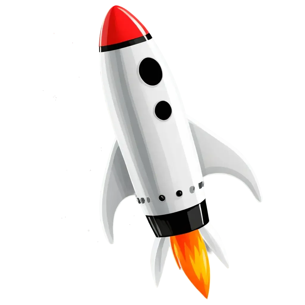 Sleek and Stylish 3D Rocket Clipart: Soaring into Imagination with Precision Design