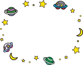 Whimsical Space Journey Clipart: Planets, Stars, and Celestial Wonder