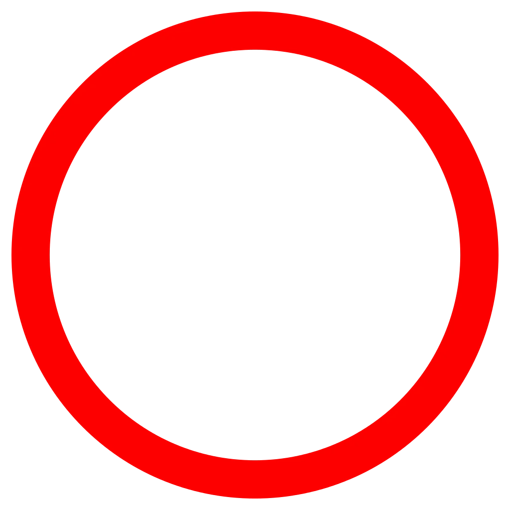 Bold Crimson Minimalist Circle Clipart Design Element for Digital Graphics