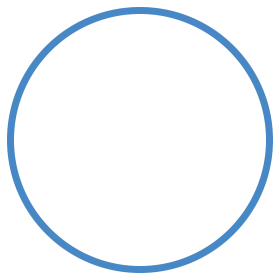 Minimalist Blue Outline Circle Clipart Design with Clean Geometric Precision
