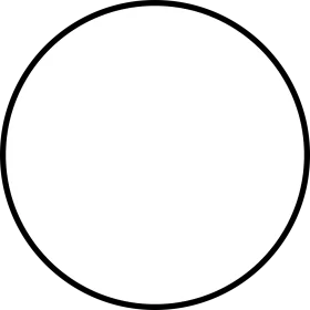Minimalist Monochrome Perfect Circle Clipart - Simple Geometric Design Element
