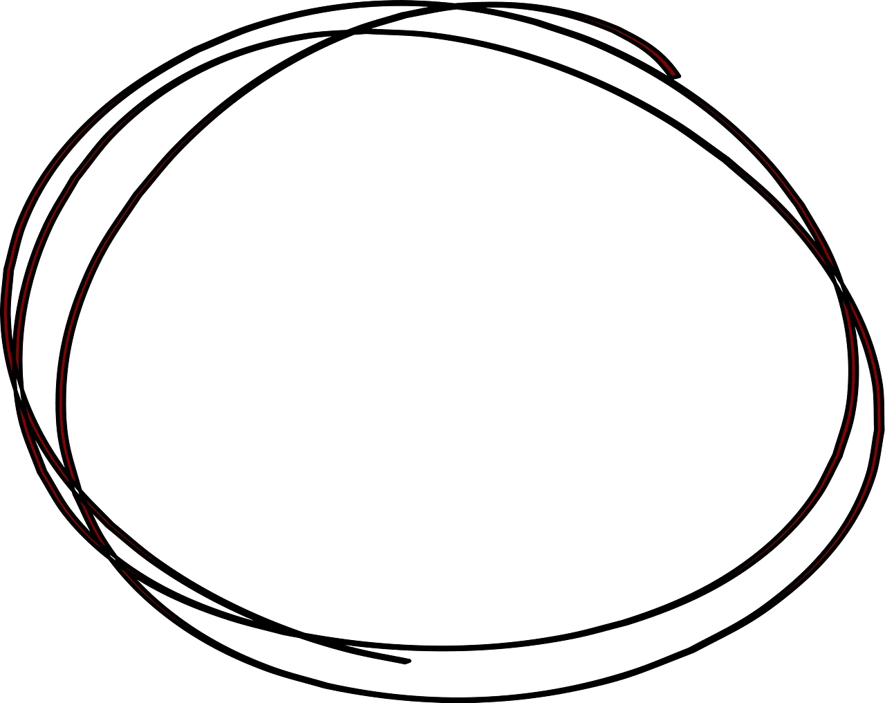 Minimalist Overlapping Oval Lines Clipart - Elegant Geometric Design
