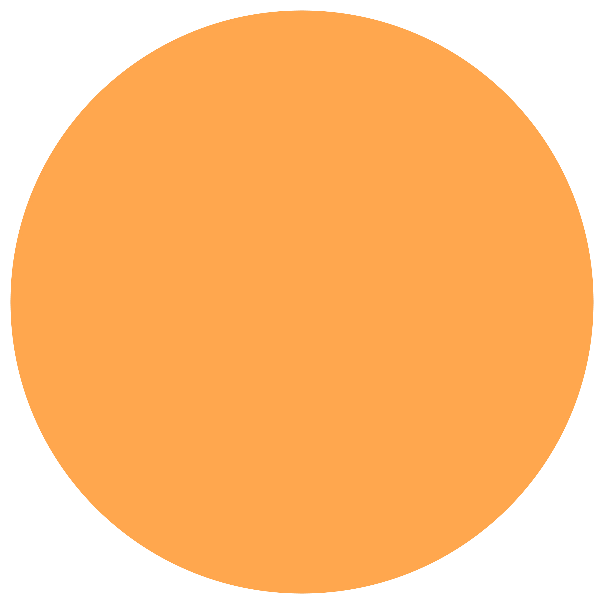 Smooth Apricot-Toned Geometric Circle Clipart Design Element