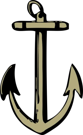 Classic Maritime Anchor Clipart Illustration with Vintage Design Elements