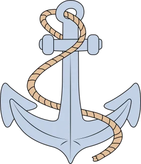 Classic Nautical Anchor Clipart with Intertwined Rope Illustration Design