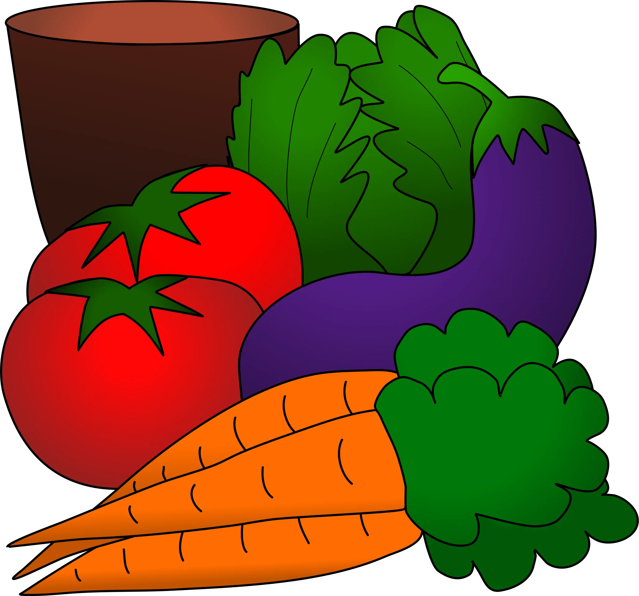 Fresh and Colorful Vegetable Clipart Collection with Organic Produce Design