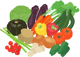 Fresh Garden Harvest Clipart: A Colorful Symphony of Vegetable Illustrations
