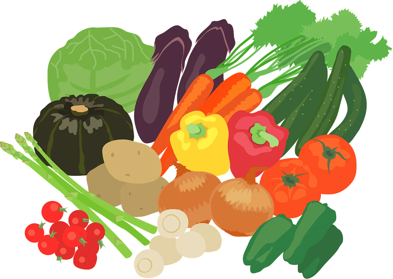 Fresh Garden Harvest Clipart: A Colorful Symphony of Vegetable Illustrations