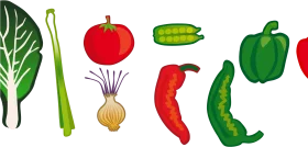 Fresh Garden Harvest Clipart: Colorful Vegetable Illustration Collection