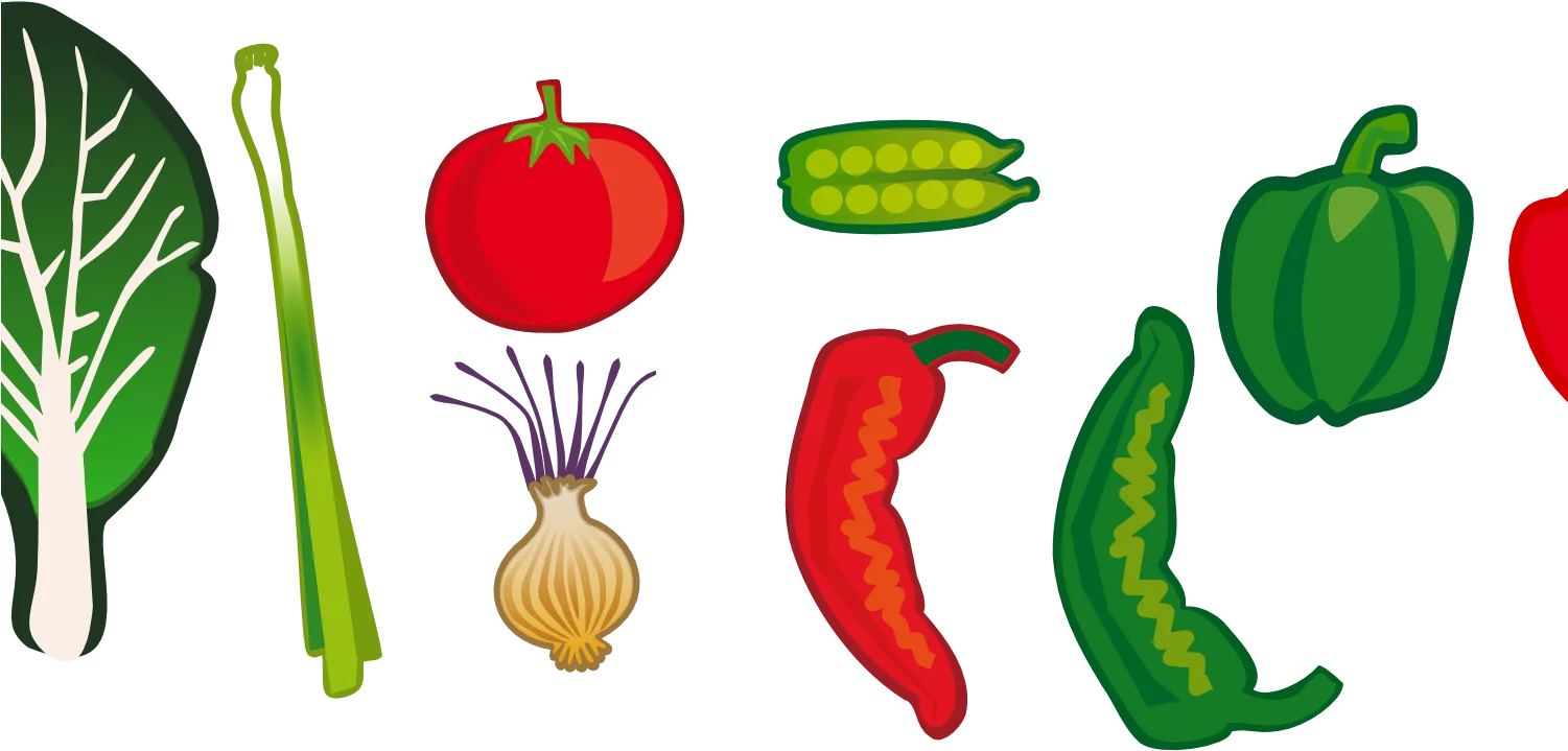 Fresh Garden Harvest Clipart: Colorful Vegetable Illustration Collection