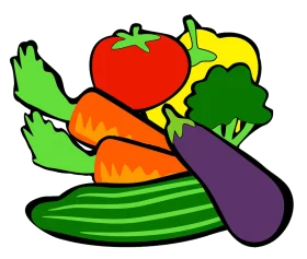 Fresh Garden Harvest Clipart: Colorful Vegetables Illustration Design