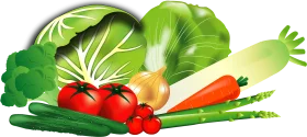Fresh Garden Harvest Clipart: Colorful Vegetables Illustration for Culinary Design
