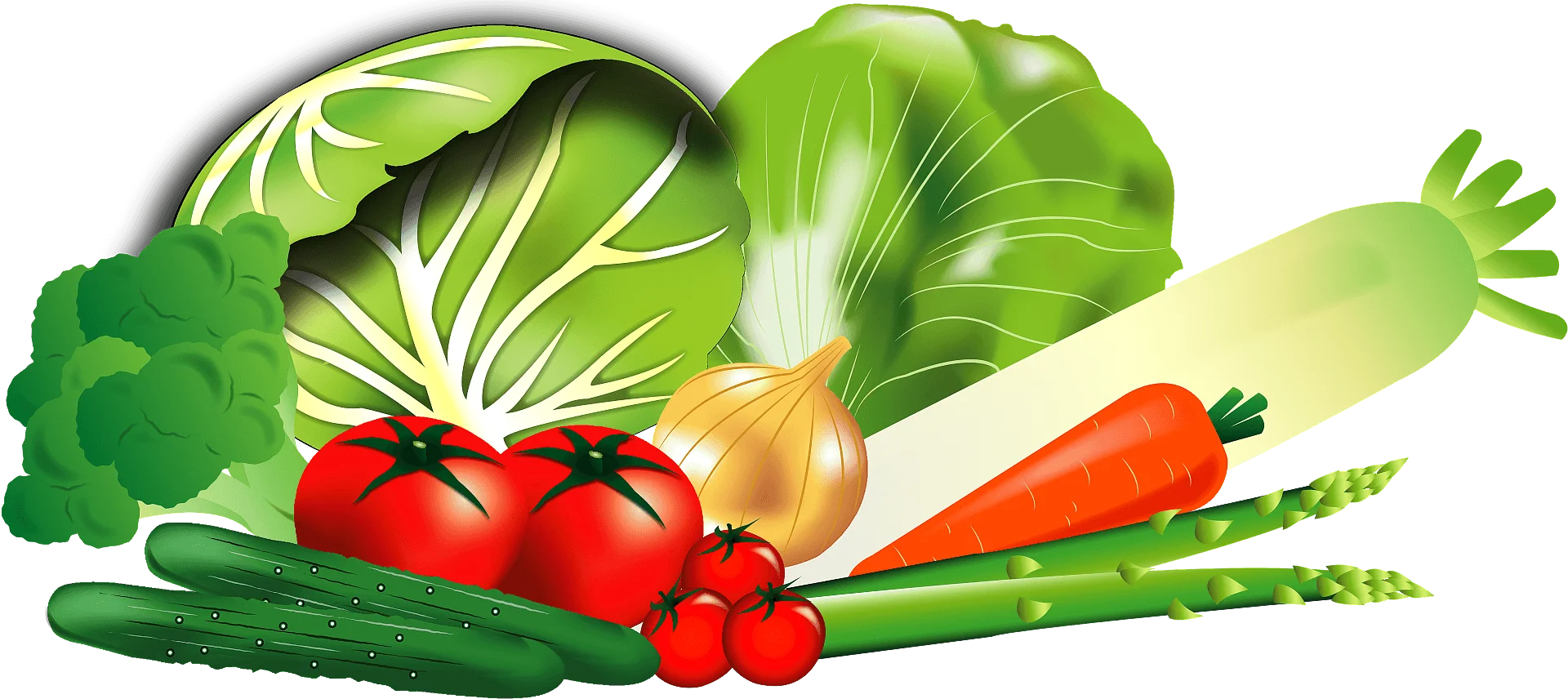 Fresh Garden Harvest Clipart: Colorful Vegetables Illustration for Culinary Design
