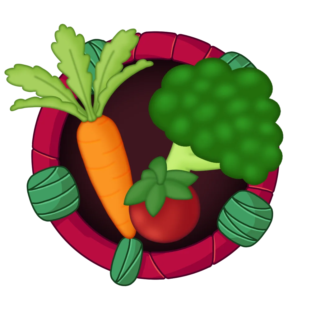 Fresh Harvest Delight: Colorful Vegetable Clipart Illustration with Organic Produce