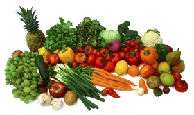 Fresh Organic Produce Clipart Showcase: A Colorful Array of Healthy Fruits and Vegetables