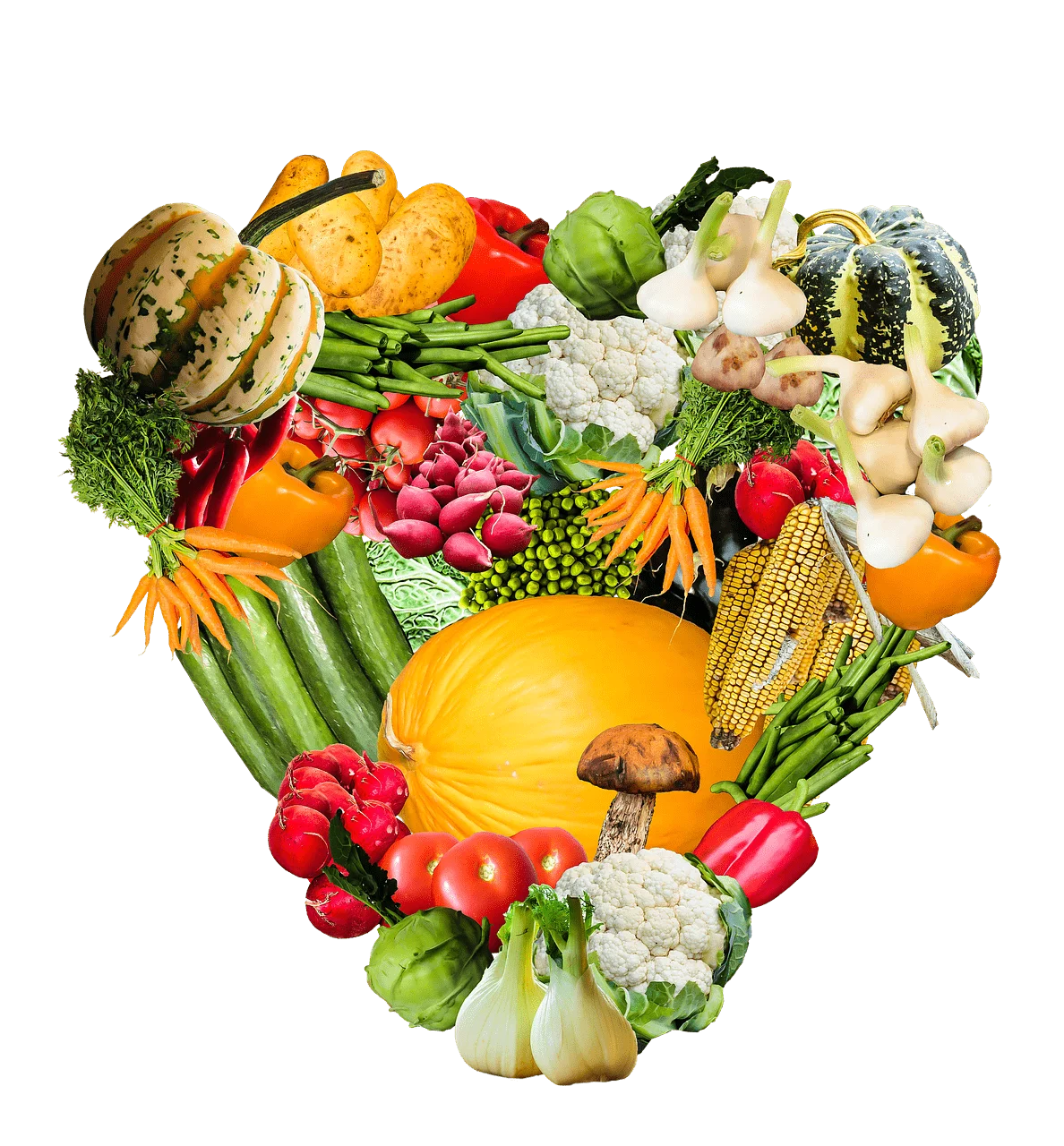 Hearty Harvest Harmony: A Colorful Vegetable Clipart Celebration of Nutrition
