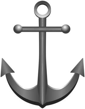 Monochrome Maritime Symbol: Detailed Nautical Anchor Clipart Design