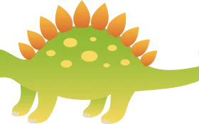 Adorable Green Stegosaurus Dinosaur Cartoon Clipart for Kids Adventure