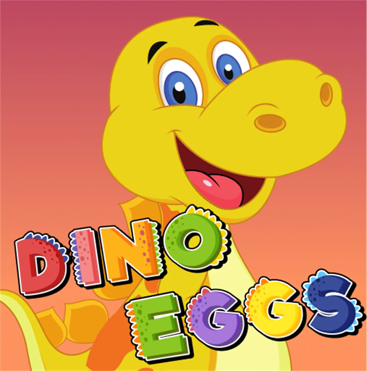 Cheerful Yellow Dinosaur Clipart Design for Kids Educational Fun