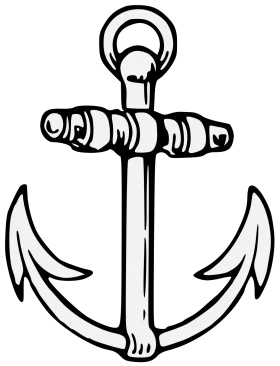 Classic Nautical Anchor Clipart: Timeless Maritime Symbol of Stability and Hope