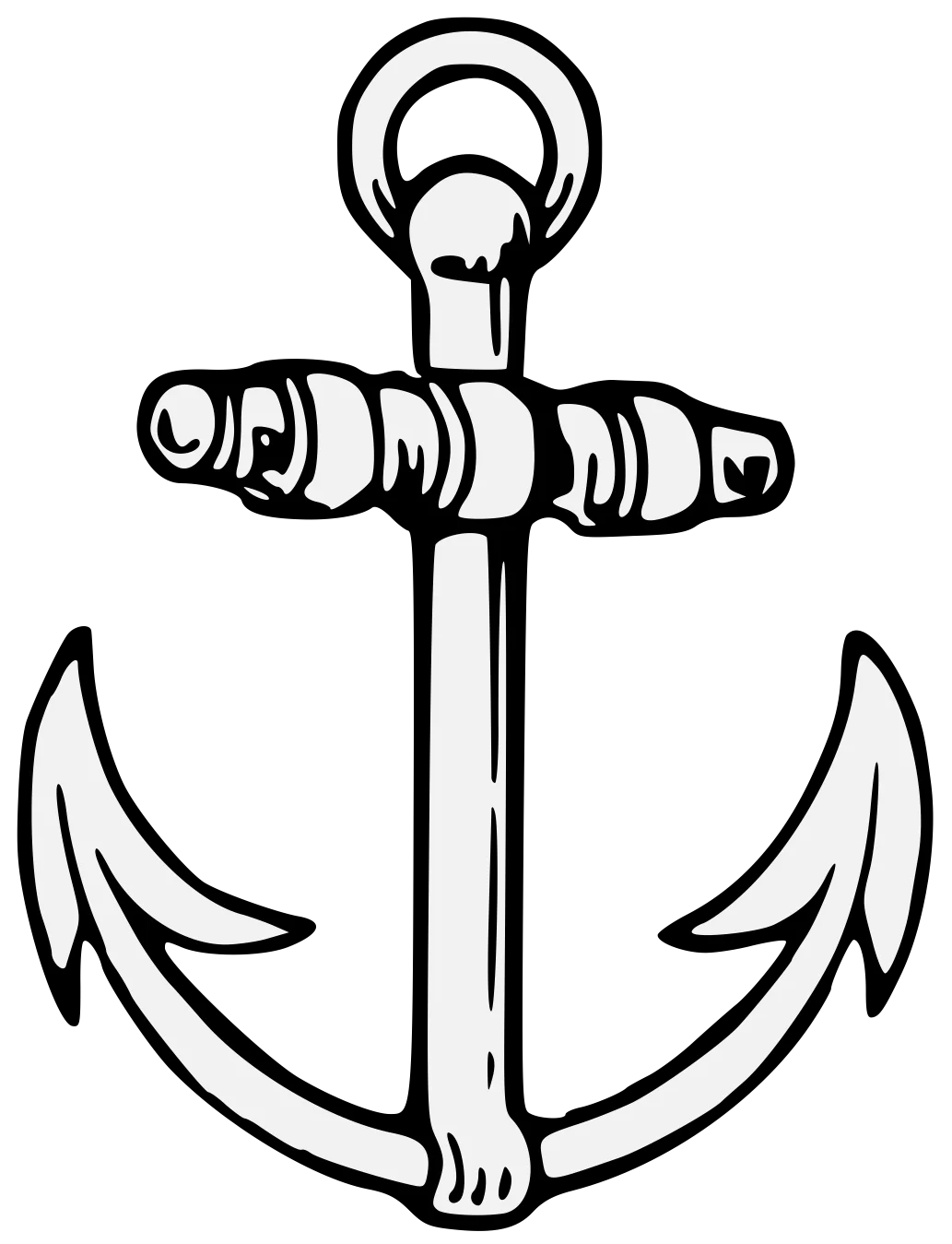 Classic Nautical Anchor Clipart: Timeless Maritime Symbol of Stability and Hope