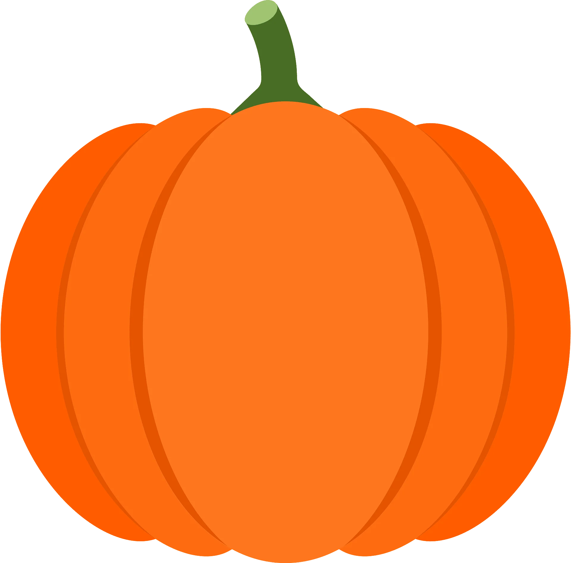 Classic Orange Autumn Harvest Pumpkin Seasonal Clipart Design Element