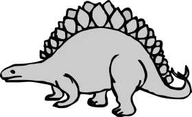 Classic Stegosaurus Prehistoric Creature Simple Dinosaur Clipart Design