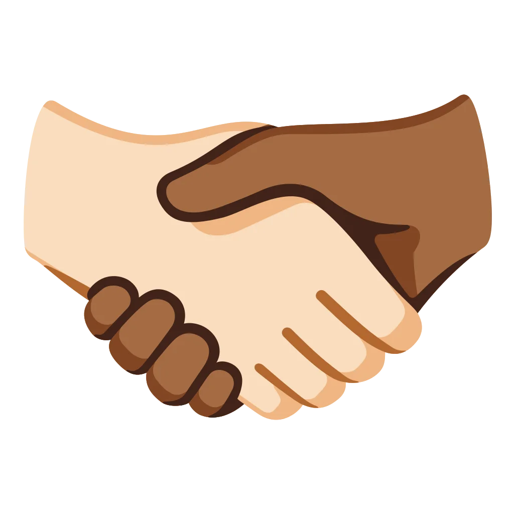 Diverse Unity Handshake Clipart Symbolizing Multicultural Collaboration and Respect