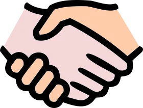 Minimalist Handshake Clipart Symbolizing Unity, Partnership, and Collaboration