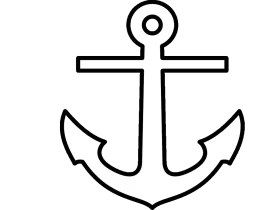 Minimalist Nautical Anchor Clipart - Classic Maritime Symbol Design