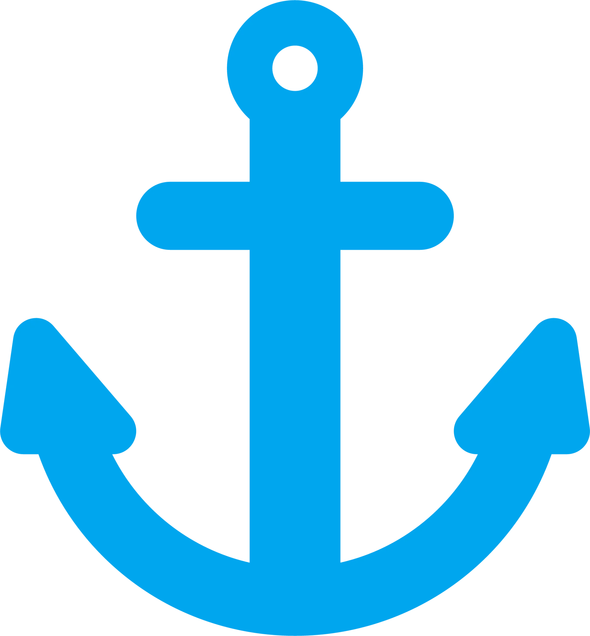 Nautical Blue Anchor Clipart Symbol of Maritime Adventure and Stability