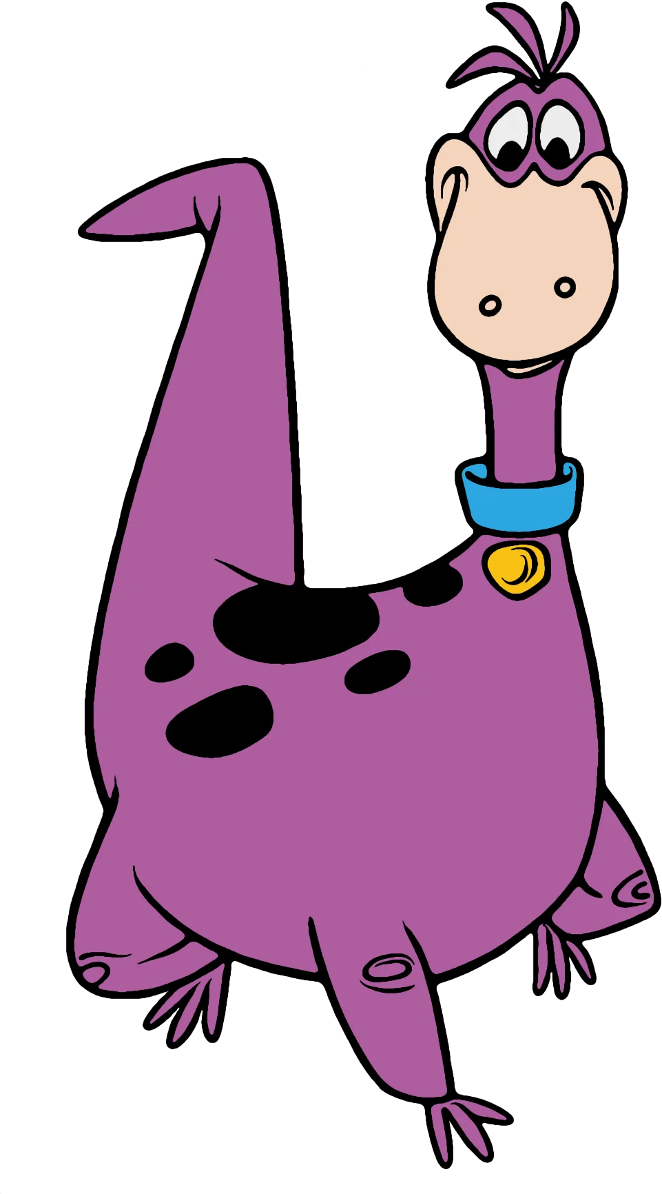 Playful Purple Dinosaur Clipart: Whimsical Cartoon Character with Charming Personality