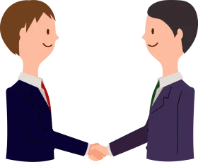 Professional Business Handshake Clipart Illustration of Corporate Collaboration
