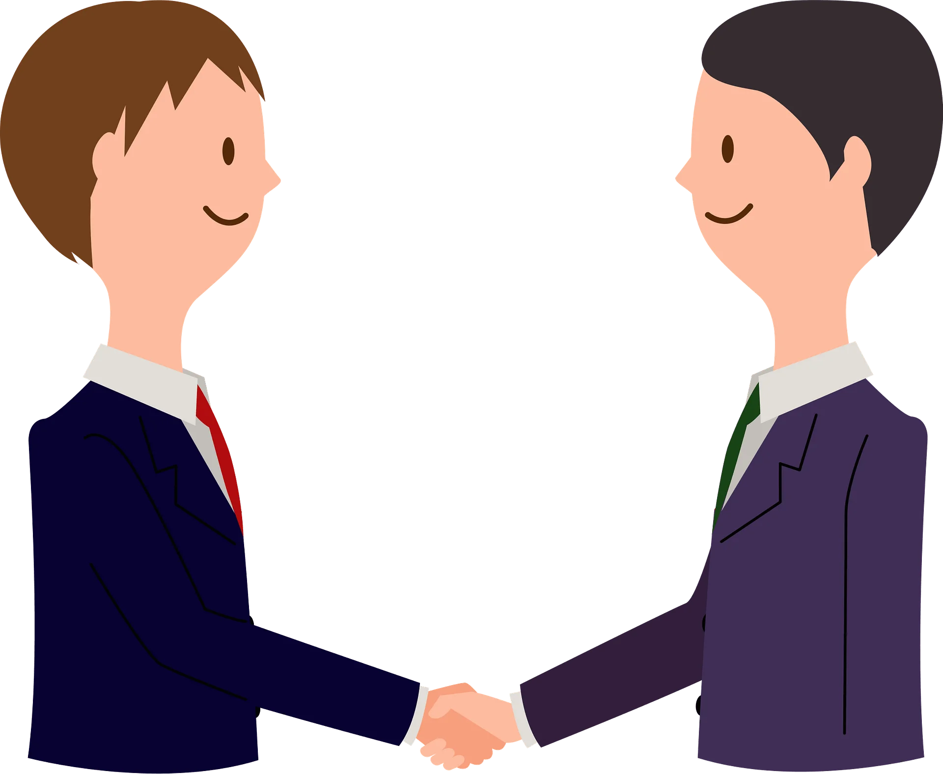 Professional Business Handshake Clipart Illustration of Corporate Collaboration