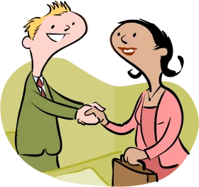 Professional Business Handshake Clipart Illustration of Corporate Collaboration