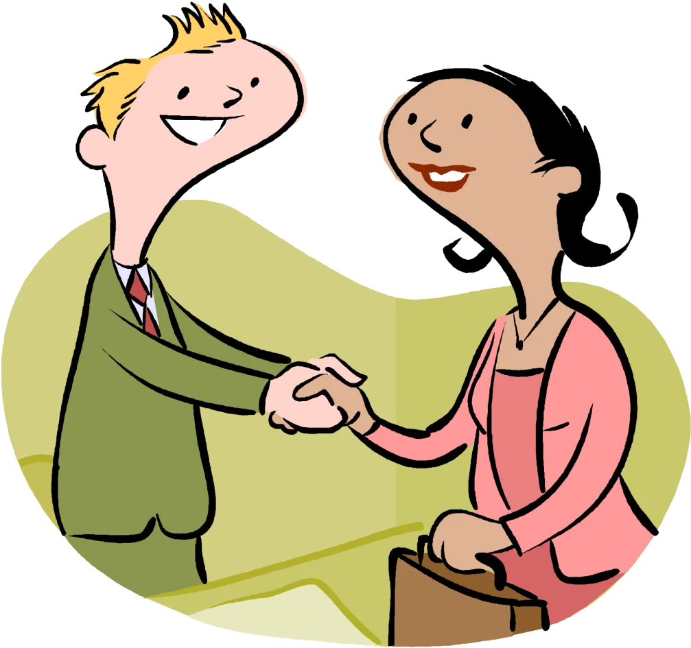 Professional Business Handshake Clipart Illustration of Corporate Collaboration