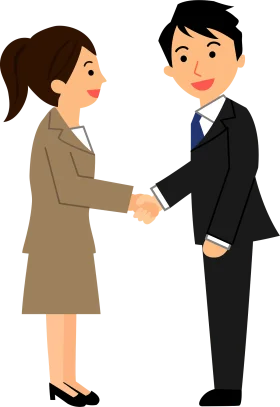 Professional Business Handshake Clipart Illustration of Corporate Greeting