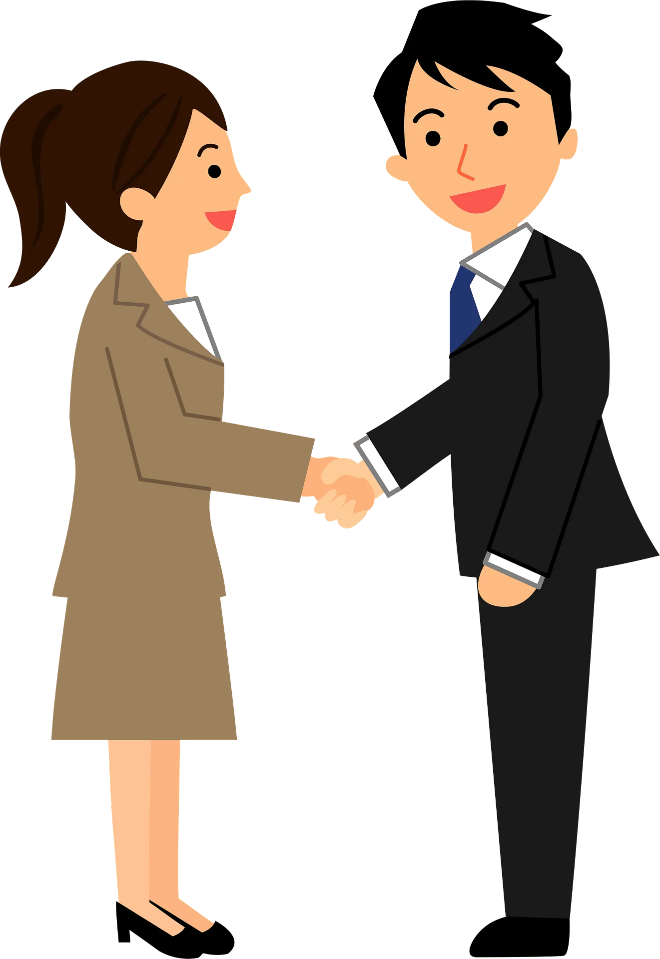 Professional Business Handshake Clipart Illustration of Corporate Greeting