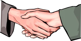 Professional Business Partnership Handshake Clipart Illustration Design