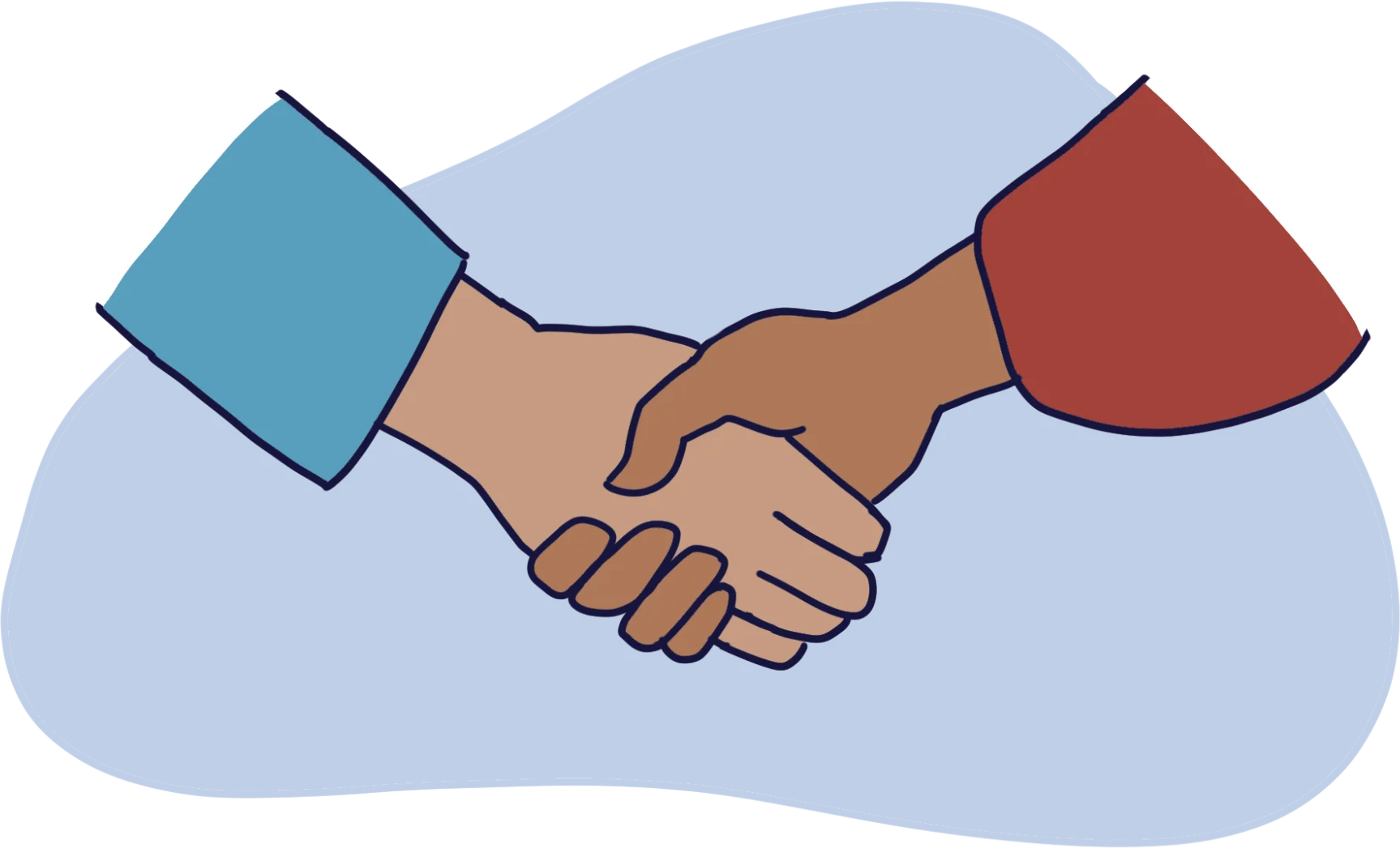 Professional Business Partnership Handshake Clipart Illustration of Mutual Agreement
