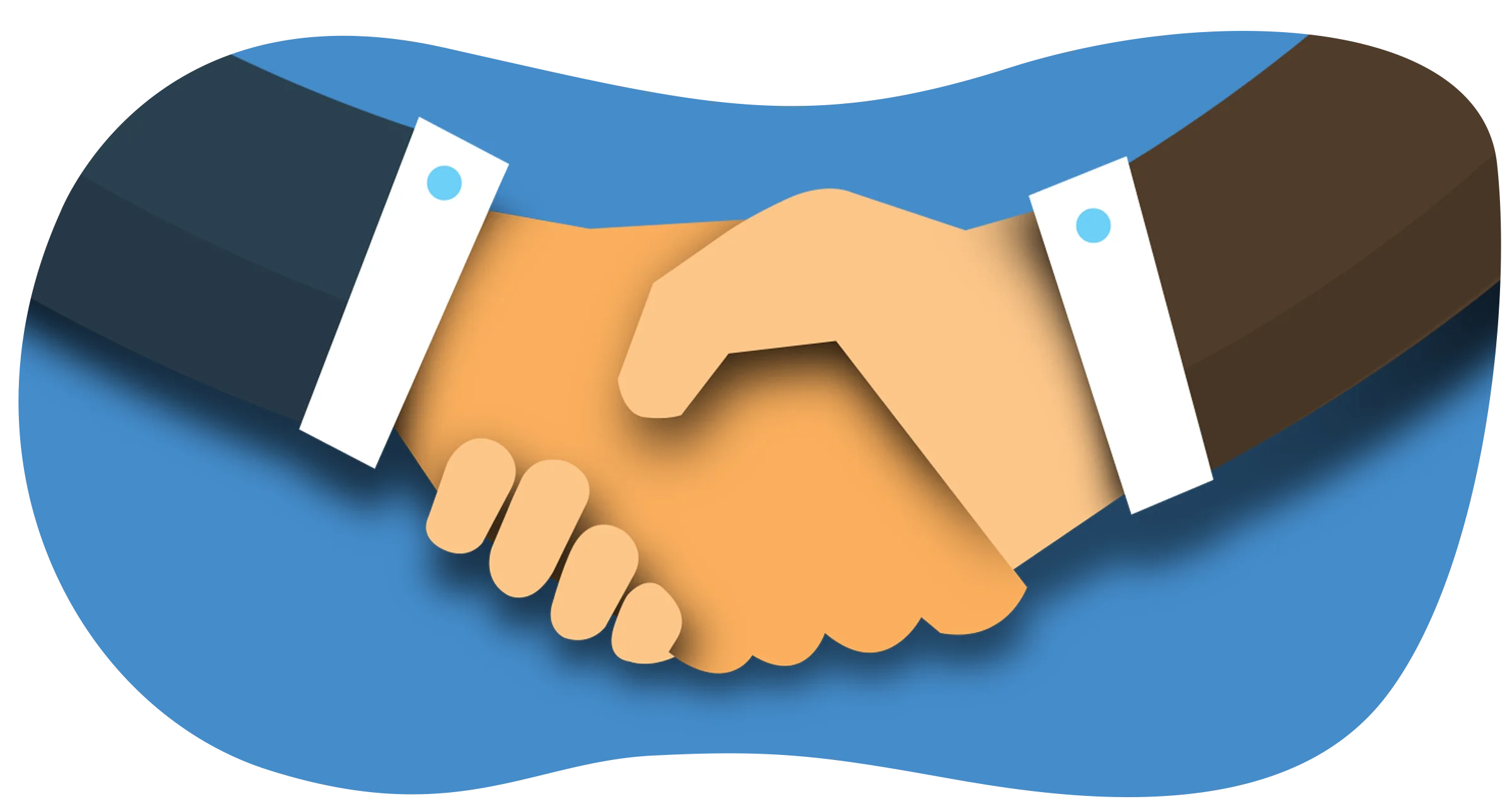 Professional Business Partnership Handshake Stylized Clipart Design