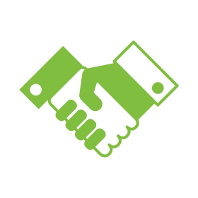 Professional Green Handshake Clipart Symbolizing Business Agreement and Partnership