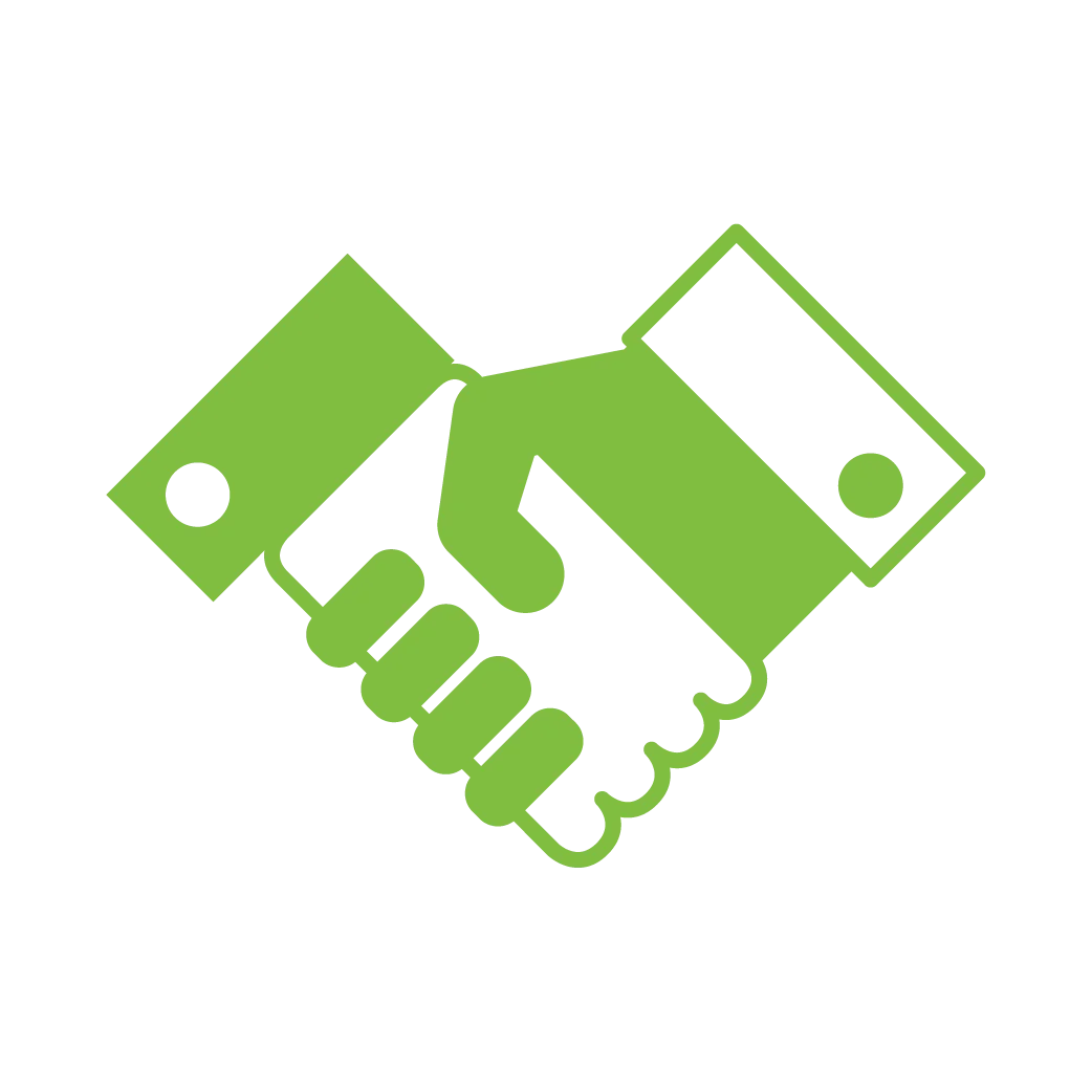 Professional Green Handshake Clipart Symbolizing Business Agreement and Partnership