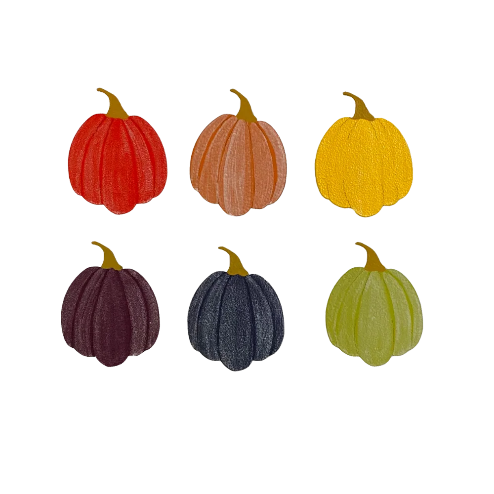 Rustic Autumn Harvest Pumpkins Clipart Collection in Warm Color Palette