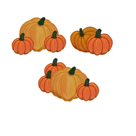 Rustic Autumn Harvest Pumpkins Clipart: Warm Seasonal Illustration Set